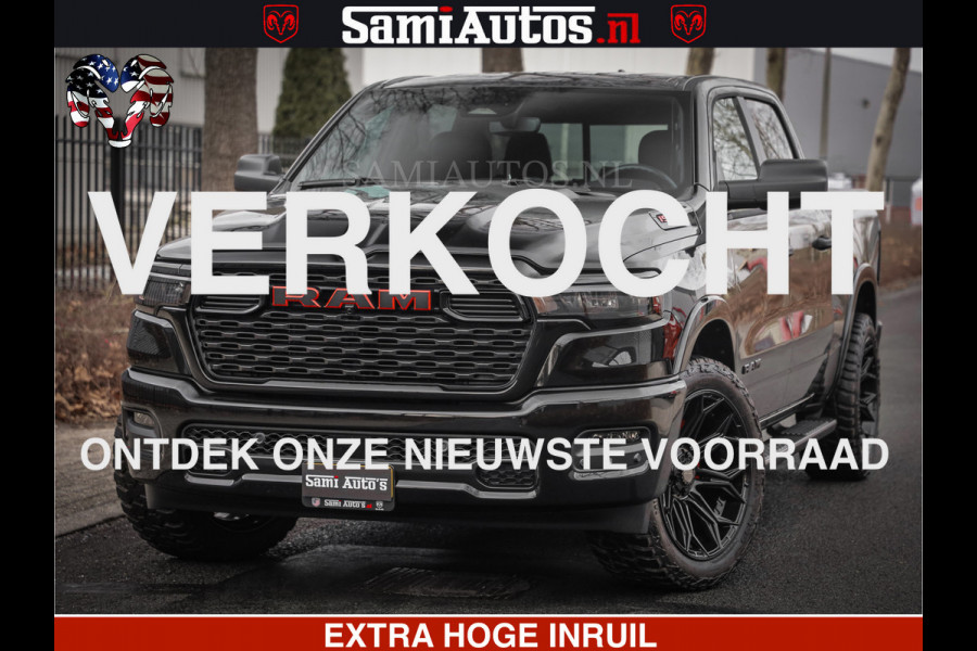 Dodge Ram RS LEDER RODE STIKSELS | 6 PERSOONS | 420Pk 636Nm | Pick-Up | Comfortabele Dubbele Cabine met Royale 6 Zitplaatsen | BPM vrij | Nu Leverbaar uit Voorraad | Voorraad Nr 2217- 2911
