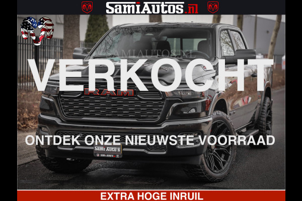Dodge Ram RS LEDER RODE STIKSELS | 6 PERSOONS | 420Pk 636Nm | Pick-Up | Comfortabele Dubbele Cabine met Royale 6 Zitplaatsen | BPM vrij | Nu Leverbaar uit Voorraad | Voorraad Nr 2217- 2911