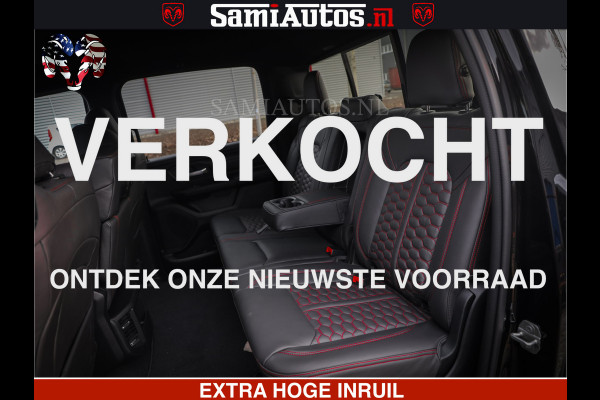 Dodge Ram RS LEDER RODE STIKSELS | 6 PERSOONS | 420Pk 636Nm | Pick-Up | Comfortabele Dubbele Cabine met Royale 6 Zitplaatsen | BPM vrij | Nu Leverbaar uit Voorraad | Voorraad Nr 2217- 2911