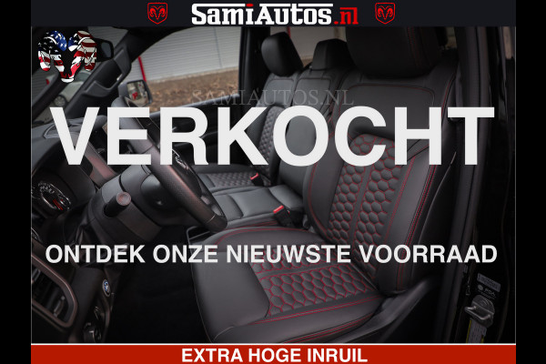 Dodge Ram RS LEDER RODE STIKSELS | 6 PERSOONS | 420Pk 636Nm | Pick-Up | Comfortabele Dubbele Cabine met Royale 6 Zitplaatsen | BPM vrij | Nu Leverbaar uit Voorraad | Voorraad Nr 2217- 2911