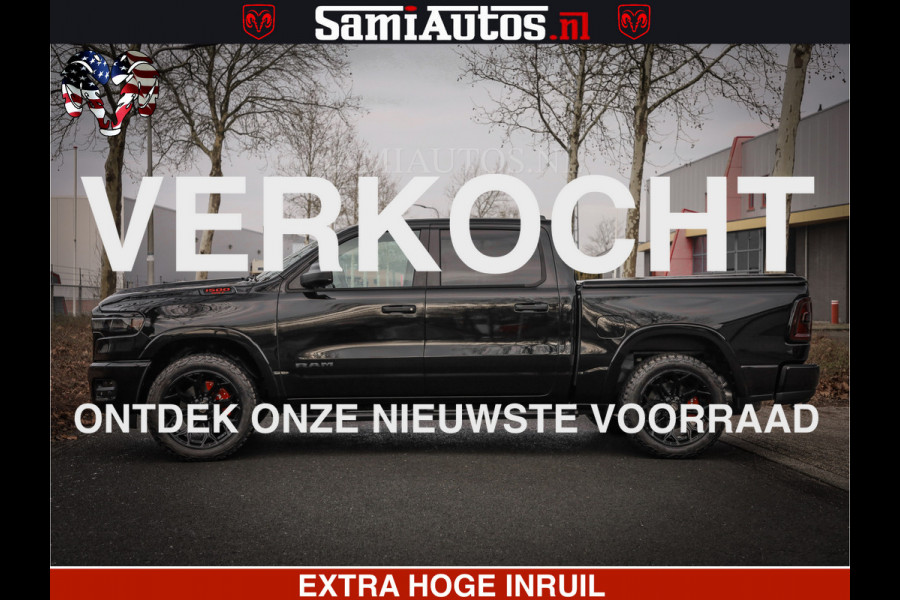 Dodge Ram RS LEDER RODE STIKSELS | 6 PERSOONS | 420Pk 636Nm | Pick-Up | Comfortabele Dubbele Cabine met Royale 6 Zitplaatsen | BPM vrij | Nu Leverbaar uit Voorraad | Voorraad Nr 2217- 2911