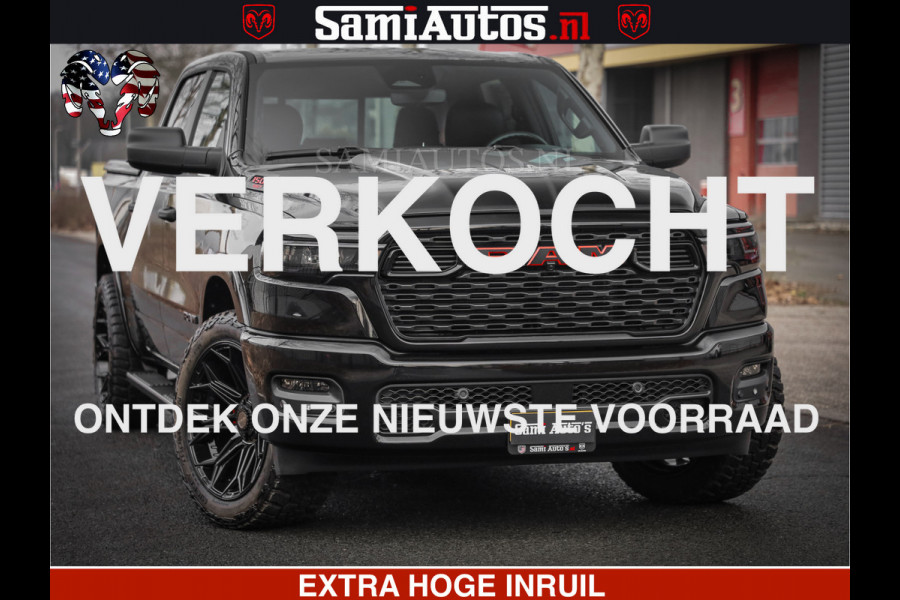 Dodge Ram RS LEDER RODE STIKSELS | 6 PERSOONS | 420Pk 636Nm | Pick-Up | Comfortabele Dubbele Cabine met Royale 6 Zitplaatsen | BPM vrij | Nu Leverbaar uit Voorraad | Voorraad Nr 2217- 2911