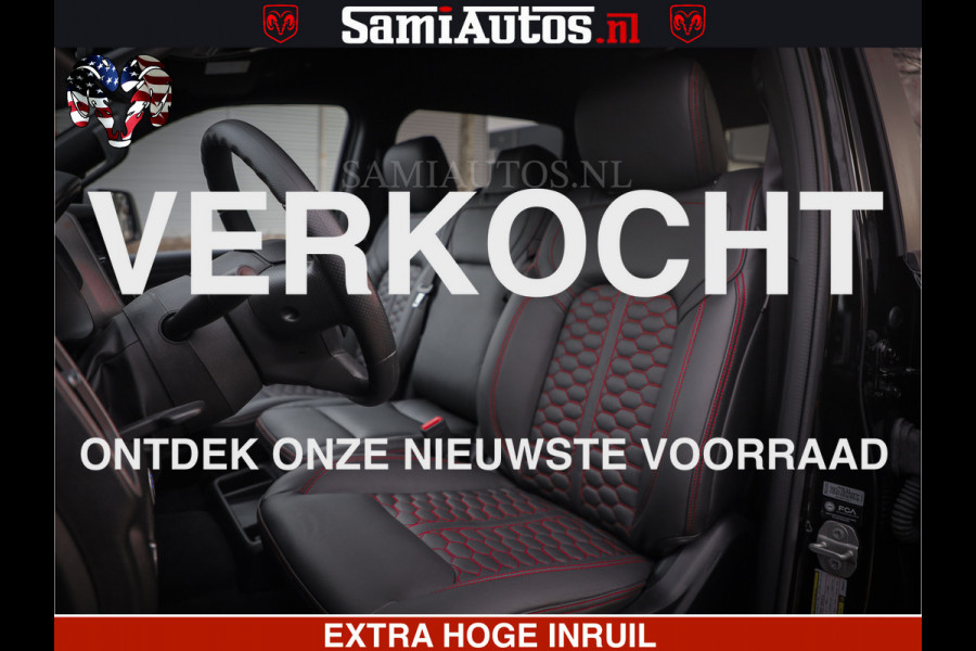 Dodge Ram RS LEDER RODE STIKSELS | 6 PERSOONS | 420Pk 636Nm | Pick-Up | Comfortabele Dubbele Cabine met Royale 6 Zitplaatsen | BPM vrij | Nu Leverbaar uit Voorraad | Voorraad Nr 2217- 2911