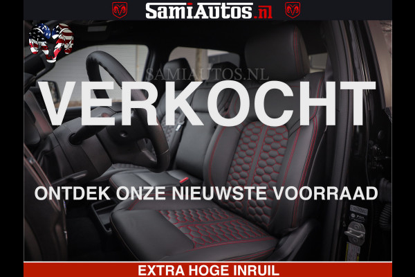 Dodge Ram RS LEDER RODE STIKSELS | 6 PERSOONS | 420Pk 636Nm | Pick-Up | Comfortabele Dubbele Cabine met Royale 6 Zitplaatsen | BPM vrij | Nu Leverbaar uit Voorraad | Voorraad Nr 2217- 2911