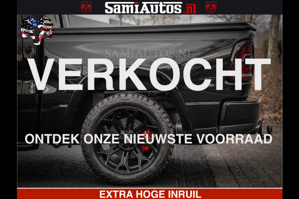 Dodge Ram RS LEDER RODE STIKSELS | 6 PERSOONS | 420Pk 636Nm | Pick-Up | Comfortabele Dubbele Cabine met Royale 6 Zitplaatsen | BPM vrij | Nu Leverbaar uit Voorraad | Voorraad Nr 2217- 2911