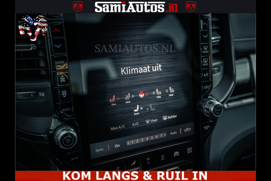 Dodge Ram Limited Night H.O 540HP 706Nm | Massage + Full Option | De Meest Luxe en Volle Pick-Up in zijn Klasse | Comfortabele Dubbele Cabine met Royale 5 Zitplaatsen | BPM vrij | Nu Leverbaar uit Voorraad | Voorraad Nr 2328 -  5157