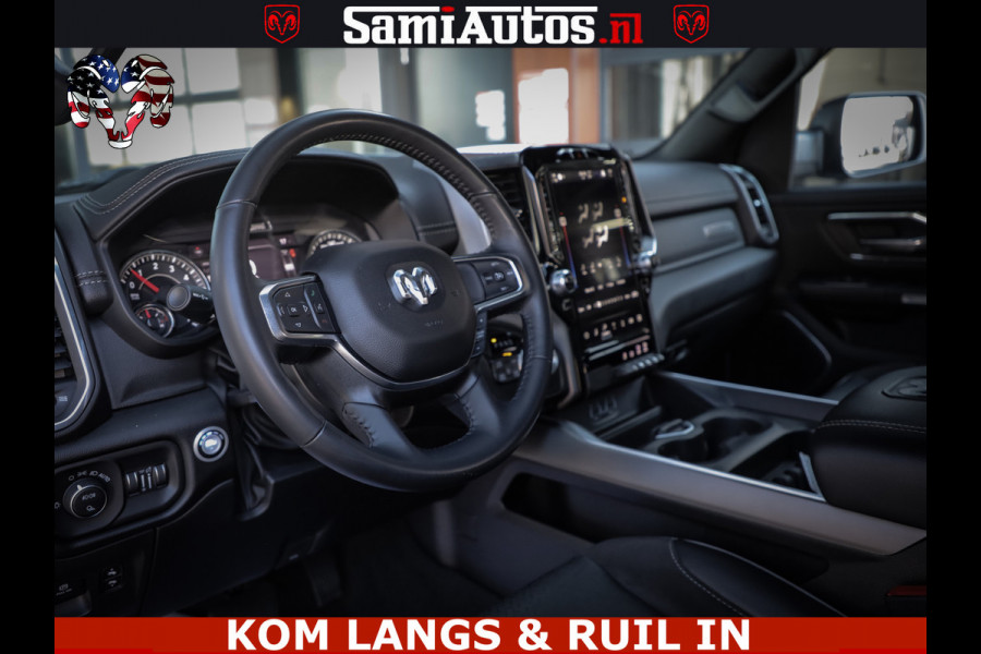 Dodge Ram SPORT | 5.7 V8 4X4 | 22 ICH WHEELS | 12 INCH MULTIMEDIA | MEMORY SEAT | BED STEP | 3500KG | GRANITE CRYSTAL | PRINS LPG | CRUISE | FULL LED | ALARM K3 | UITLAAT KLEP SYSTEEM ALS NIEUW!