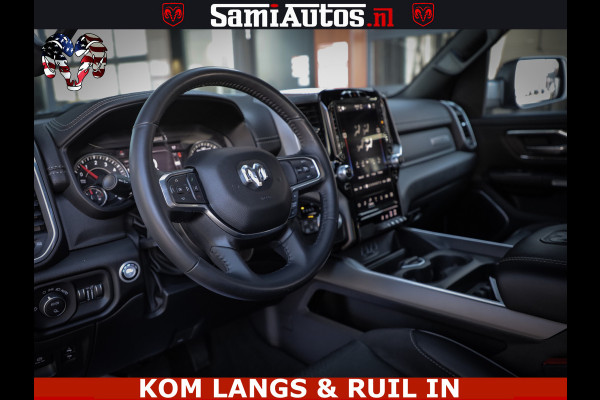 Dodge Ram SPORT | 5.7 V8 4X4 | 22 ICH WHEELS | 12 INCH MULTIMEDIA | MEMORY SEAT | BED STEP | 3500KG | GRANITE CRYSTAL | PRINS LPG | CRUISE | FULL LED | ALARM K3 | UITLAAT KLEP SYSTEEM ALS NIEUW!