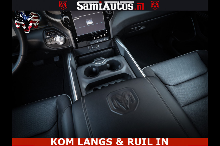 Dodge Ram SPORT | 5.7 V8 4X4 | 22 ICH WHEELS | 12 INCH MULTIMEDIA | MEMORY SEAT | BED STEP | 3500KG | GRANITE CRYSTAL | PRINS LPG | CRUISE | FULL LED | ALARM K3 | UITLAAT KLEP SYSTEEM ALS NIEUW!