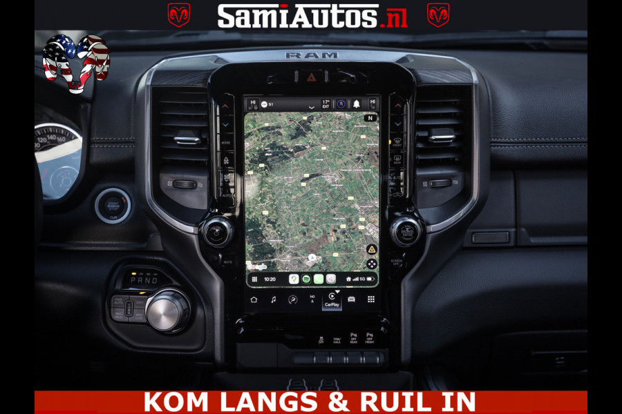 Dodge Ram SPORT | 5.7 V8 4X4 | 22 ICH WHEELS | 12 INCH MULTIMEDIA | MEMORY SEAT | BED STEP | 3500KG | GRANITE CRYSTAL | PRINS LPG | CRUISE | FULL LED | ALARM K3 | UITLAAT KLEP SYSTEEM ALS NIEUW!