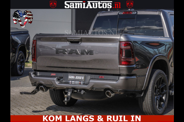 Dodge Ram SPORT | 5.7 V8 4X4 | 22 ICH WHEELS | 12 INCH MULTIMEDIA | MEMORY SEAT | BED STEP | 3500KG | GRANITE CRYSTAL | PRINS LPG | CRUISE | FULL LED | ALARM K3 | UITLAAT KLEP SYSTEEM ALS NIEUW!