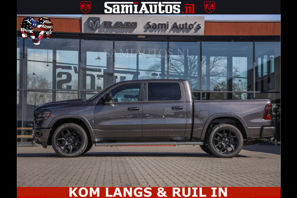 Dodge Ram SPORT | 5.7 V8 4X4 | 22 ICH WHEELS | 12 INCH MULTIMEDIA | MEMORY SEAT | BED STEP | 3500KG | GRANITE CRYSTAL | PRINS LPG | CRUISE | FULL LED | ALARM K3 | UITLAAT KLEP SYSTEEM ALS NIEUW!