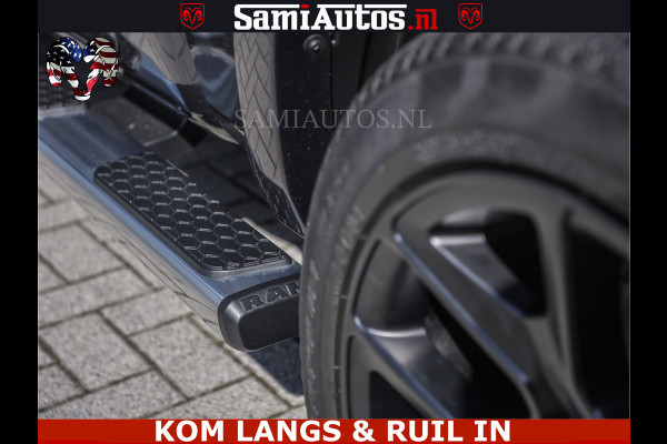 Dodge Ram SPORT | 5.7 V8 4X4 | 22 ICH WHEELS | 12 INCH MULTIMEDIA | MEMORY SEAT | BED STEP | 3500KG | GRANITE CRYSTAL | PRINS LPG | CRUISE | FULL LED | ALARM K3 | UITLAAT KLEP SYSTEEM ALS NIEUW!