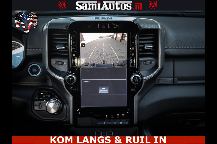 Dodge Ram SPORT | 5.7 V8 4X4 | 22 ICH WHEELS | 12 INCH MULTIMEDIA | MEMORY SEAT | BED STEP | 3500KG | GRANITE CRYSTAL | PRINS LPG | CRUISE | FULL LED | ALARM K3 | UITLAAT KLEP SYSTEEM ALS NIEUW!