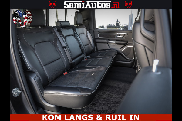 Dodge Ram SPORT | 5.7 V8 4X4 | 22 ICH WHEELS | 12 INCH MULTIMEDIA | MEMORY SEAT | BED STEP | 3500KG | GRANITE CRYSTAL | PRINS LPG | CRUISE | FULL LED | ALARM K3 | UITLAAT KLEP SYSTEEM ALS NIEUW!