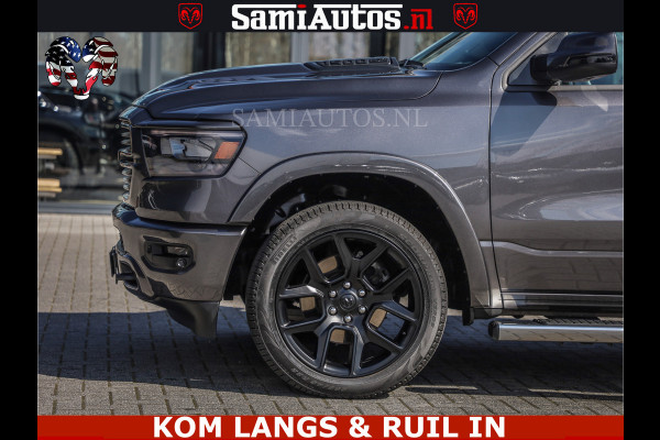 Dodge Ram SPORT | 5.7 V8 4X4 | 22 ICH WHEELS | 12 INCH MULTIMEDIA | MEMORY SEAT | BED STEP | 3500KG | GRANITE CRYSTAL | PRINS LPG | CRUISE | FULL LED | ALARM K3 | UITLAAT KLEP SYSTEEM ALS NIEUW!
