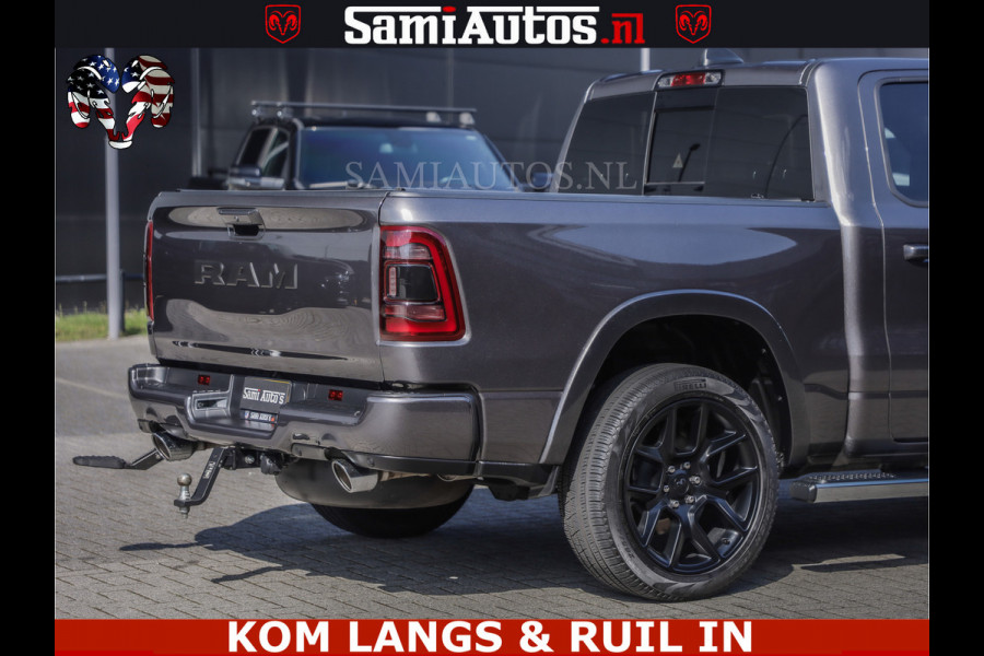 Dodge Ram SPORT | 5.7 V8 4X4 | 22 ICH WHEELS | 12 INCH MULTIMEDIA | MEMORY SEAT | BED STEP | 3500KG | GRANITE CRYSTAL | PRINS LPG | CRUISE | FULL LED | ALARM K3 | UITLAAT KLEP SYSTEEM ALS NIEUW!