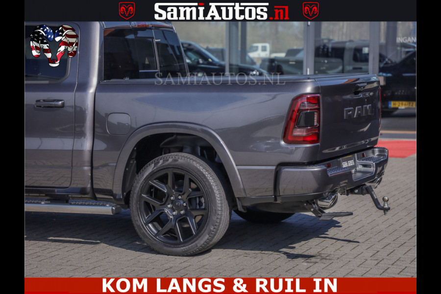 Dodge Ram SPORT | 5.7 V8 4X4 | 22 ICH WHEELS | 12 INCH MULTIMEDIA | MEMORY SEAT | BED STEP | 3500KG | GRANITE CRYSTAL | PRINS LPG | CRUISE | FULL LED | ALARM K3 | UITLAAT KLEP SYSTEEM ALS NIEUW!