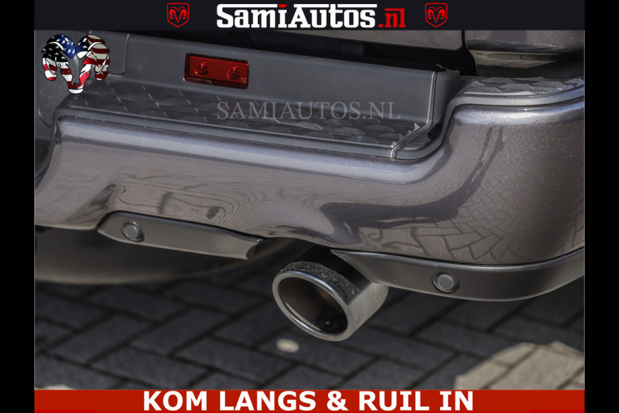 Dodge Ram SPORT | 5.7 V8 4X4 | 22 ICH WHEELS | 12 INCH MULTIMEDIA | MEMORY SEAT | BED STEP | 3500KG | GRANITE CRYSTAL | PRINS LPG | CRUISE | FULL LED | ALARM K3 | UITLAAT KLEP SYSTEEM ALS NIEUW!