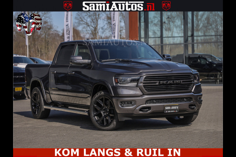 Dodge Ram SPORT | 5.7 V8 4X4 | 22 ICH WHEELS | 12 INCH MULTIMEDIA | MEMORY SEAT | BED STEP | 3500KG | GRANITE CRYSTAL | PRINS LPG | CRUISE | FULL LED | ALARM K3 | UITLAAT KLEP SYSTEEM ALS NIEUW!