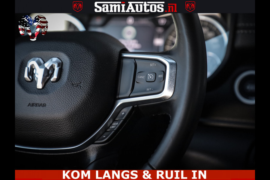Dodge Ram SPORT | 5.7 V8 4X4 | 22 ICH WHEELS | 12 INCH MULTIMEDIA | MEMORY SEAT | BED STEP | 3500KG | GRANITE CRYSTAL | PRINS LPG | CRUISE | FULL LED | ALARM K3 | UITLAAT KLEP SYSTEEM ALS NIEUW!