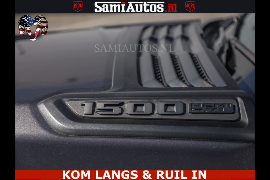 Dodge Ram SPORT | 5.7 V8 4X4 | 22 ICH WHEELS | 12 INCH MULTIMEDIA | MEMORY SEAT | BED STEP | 3500KG | GRANITE CRYSTAL | PRINS LPG | CRUISE | FULL LED | ALARM K3 | UITLAAT KLEP SYSTEEM ALS NIEUW!