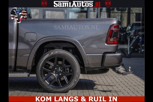 Dodge Ram SPORT | 5.7 V8 4X4 | 22 ICH WHEELS | 12 INCH MULTIMEDIA | MEMORY SEAT | BED STEP | 3500KG | GRANITE CRYSTAL | PRINS LPG | CRUISE | FULL LED | ALARM K3 | UITLAAT KLEP SYSTEEM ALS NIEUW!