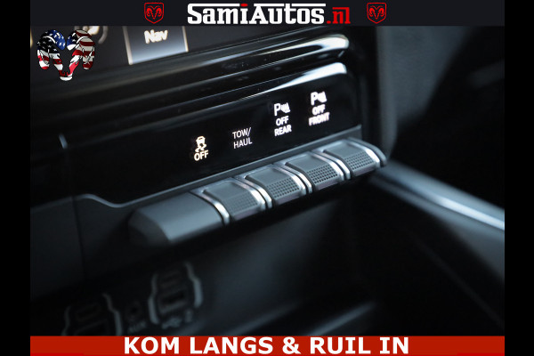 Dodge Ram SPORT | 5.7 V8 4X4 | 22 ICH WHEELS | 12 INCH MULTIMEDIA | MEMORY SEAT | BED STEP | 3500KG | GRANITE CRYSTAL | PRINS LPG | CRUISE | FULL LED | ALARM K3 | UITLAAT KLEP SYSTEEM ALS NIEUW!