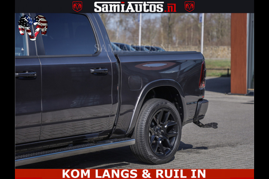 Dodge Ram SPORT | 5.7 V8 4X4 | 22 ICH WHEELS | 12 INCH MULTIMEDIA | MEMORY SEAT | BED STEP | 3500KG | GRANITE CRYSTAL | PRINS LPG | CRUISE | FULL LED | ALARM K3 | UITLAAT KLEP SYSTEEM ALS NIEUW!