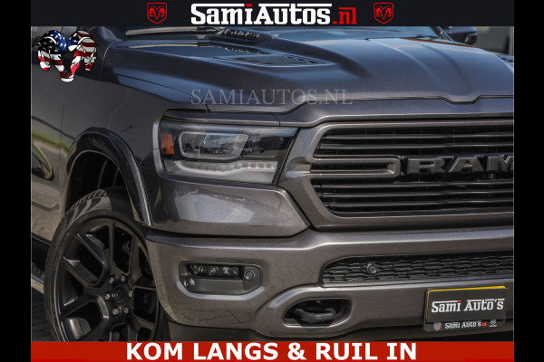 Dodge Ram SPORT | 5.7 V8 4X4 | 22 ICH WHEELS | 12 INCH MULTIMEDIA | MEMORY SEAT | BED STEP | 3500KG | GRANITE CRYSTAL | PRINS LPG | CRUISE | FULL LED | ALARM K3 | UITLAAT KLEP SYSTEEM ALS NIEUW!
