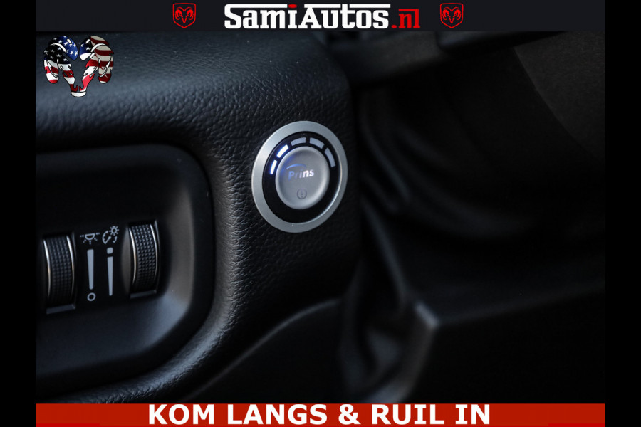 Dodge Ram SPORT | 5.7 V8 4X4 | 22 ICH WHEELS | 12 INCH MULTIMEDIA | MEMORY SEAT | BED STEP | 3500KG | GRANITE CRYSTAL | PRINS LPG | CRUISE | FULL LED | ALARM K3 | UITLAAT KLEP SYSTEEM ALS NIEUW!