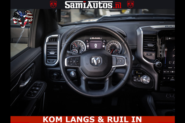 Dodge Ram SPORT | 5.7 V8 4X4 | 22 ICH WHEELS | 12 INCH MULTIMEDIA | MEMORY SEAT | BED STEP | 3500KG | GRANITE CRYSTAL | PRINS LPG | CRUISE | FULL LED | ALARM K3 | UITLAAT KLEP SYSTEEM ALS NIEUW!