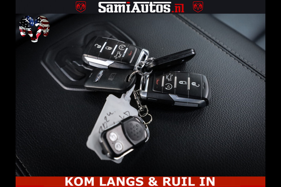 Dodge Ram SPORT | 5.7 V8 4X4 | 22 ICH WHEELS | 12 INCH MULTIMEDIA | MEMORY SEAT | BED STEP | 3500KG | GRANITE CRYSTAL | PRINS LPG | CRUISE | FULL LED | ALARM K3 | UITLAAT KLEP SYSTEEM ALS NIEUW!