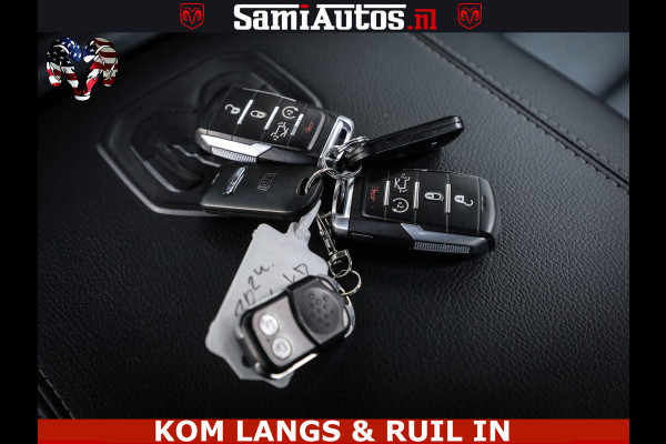 Dodge Ram SPORT | 5.7 V8 4X4 | 22 ICH WHEELS | 12 INCH MULTIMEDIA | MEMORY SEAT | BED STEP | 3500KG | GRANITE CRYSTAL | PRINS LPG | CRUISE | FULL LED | ALARM K3 | UITLAAT KLEP SYSTEEM ALS NIEUW!