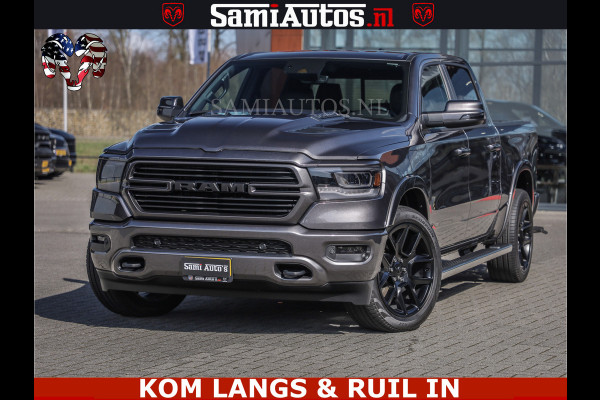 Dodge Ram SPORT | 5.7 V8 4X4 | 22 ICH WHEELS | 12 INCH MULTIMEDIA | MEMORY SEAT | BED STEP | 3500KG | GRANITE CRYSTAL | PRINS LPG | CRUISE | FULL LED | ALARM K3 | UITLAAT KLEP SYSTEEM ALS NIEUW!