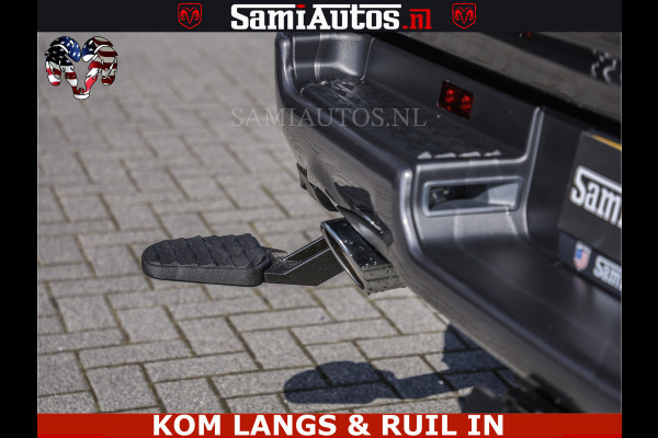 Dodge Ram SPORT | 5.7 V8 4X4 | 22 ICH WHEELS | 12 INCH MULTIMEDIA | MEMORY SEAT | BED STEP | 3500KG | GRANITE CRYSTAL | PRINS LPG | CRUISE | FULL LED | ALARM K3 | UITLAAT KLEP SYSTEEM ALS NIEUW!