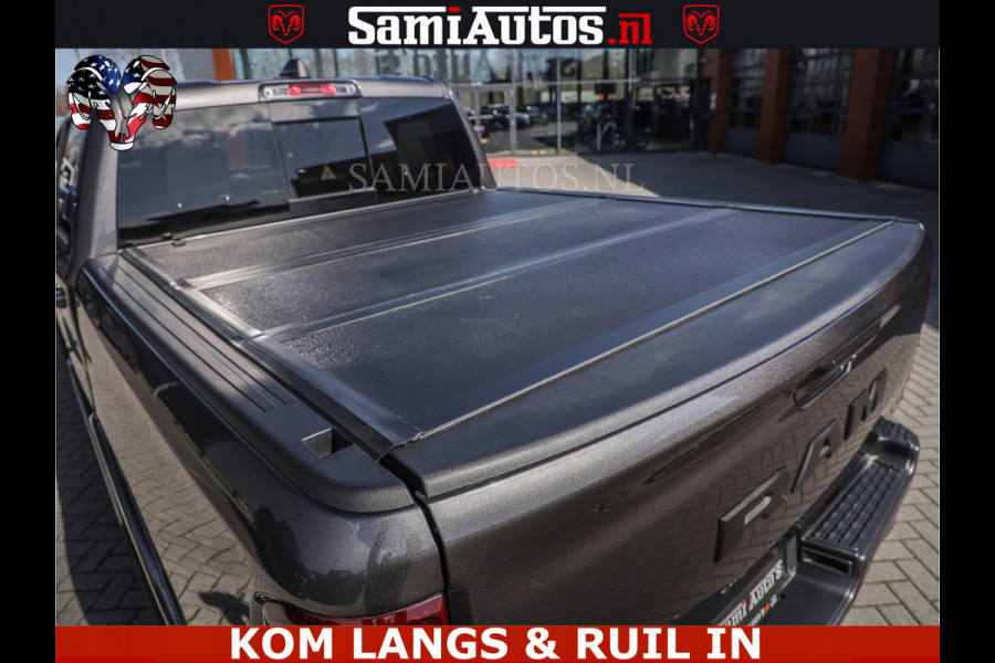 Dodge Ram SPORT | 5.7 V8 4X4 | 22 ICH WHEELS | 12 INCH MULTIMEDIA | MEMORY SEAT | BED STEP | 3500KG | GRANITE CRYSTAL | PRINS LPG | CRUISE | FULL LED | ALARM K3 | UITLAAT KLEP SYSTEEM ALS NIEUW!