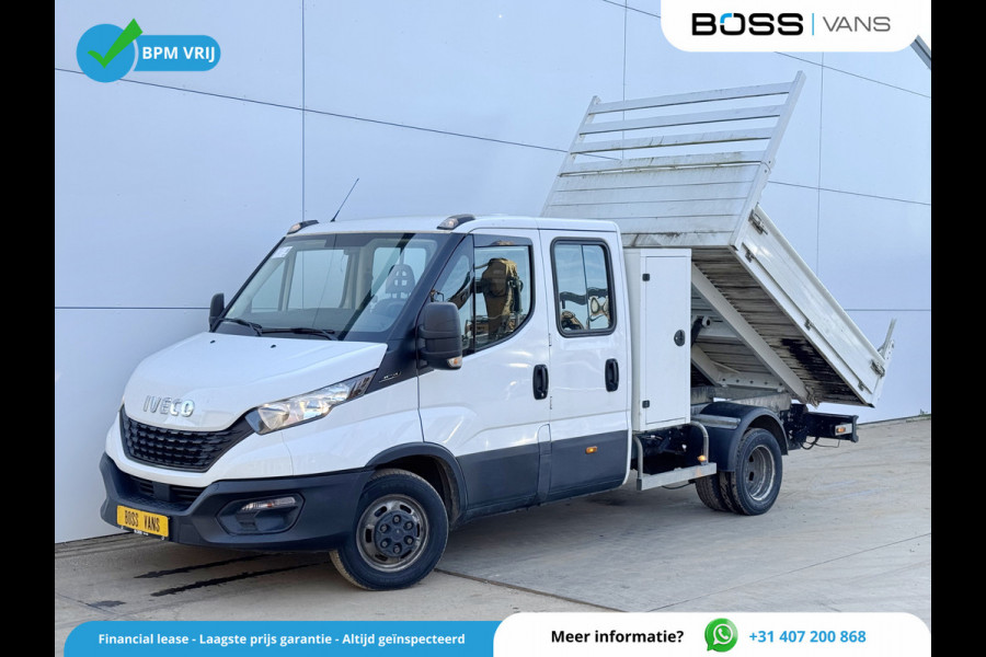 Iveco Daily 35C14 2.3 Kipper Dubbele Cabine Dubbellucht 6 Stoelen Airco Cruise Control  3,5t Trekhaak Lucht geveerde stoel