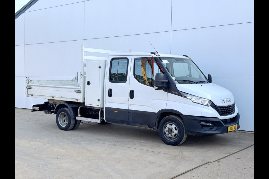Iveco Daily 35C14 2.3 Kipper Dubbele Cabine Dubbellucht 6 Stoelen Airco Cruise Control  3,5t Trekhaak Lucht geveerde stoel