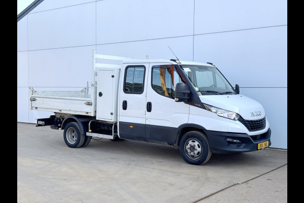 Iveco Daily 35C14 2.3 Kipper Dubbele Cabine Dubbellucht 6 Stoelen Airco Cruise Control  3,5t Trekhaak Lucht geveerde stoel