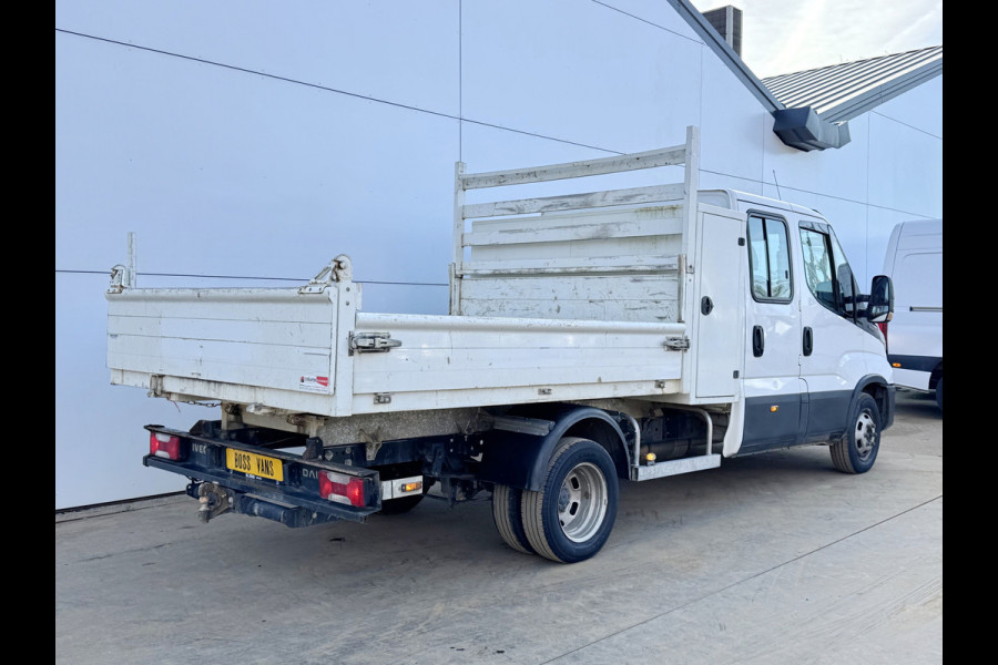 Iveco Daily 35C14 2.3 Kipper Dubbele Cabine Dubbellucht 6 Stoelen Airco Cruise Control  3,5t Trekhaak Lucht geveerde stoel