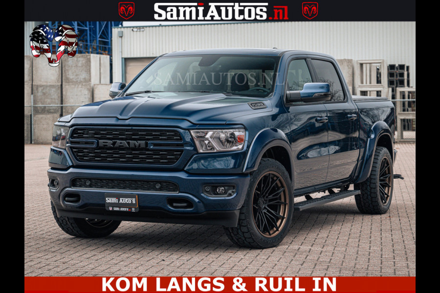 Dodge Ram SPORT | 5.7 V8 4x4 HEMI | PANORAMA DAK | GROOTSCHEM 12 INCH | LPG | Patriot Blue CREW CAB | DUBBELE CABINE | 5 PERSOONS | DC | VOORRAAD NR 2555 - 3325