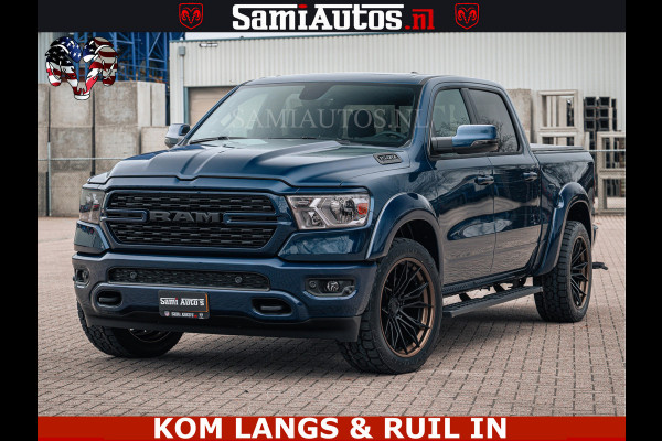 Dodge Ram SPORT | 5.7 V8 4x4 HEMI | PANORAMA DAK | GROOTSCHEM 12 INCH | LPG | Patriot Blue CREW CAB | DUBBELE CABINE | 5 PERSOONS | DC | VOORRAAD NR 2555 - 3325