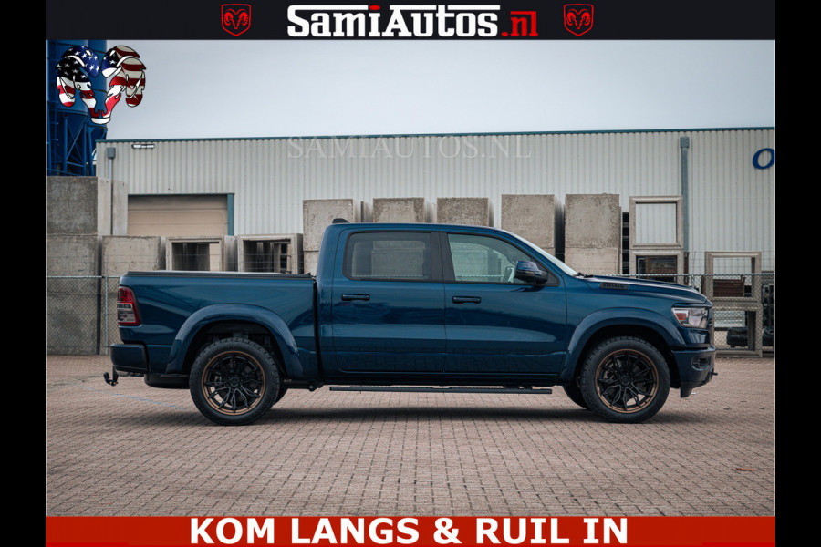 Dodge Ram SPORT | 5.7 V8 4x4 HEMI | PANORAMA DAK | GROOTSCHEM 12 INCH | LPG | Patriot Blue CREW CAB | DUBBELE CABINE | 5 PERSOONS | DC | VOORRAAD NR 2555 - 3325
