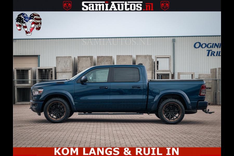 Dodge Ram SPORT | 5.7 V8 4x4 HEMI | PANORAMA DAK | GROOTSCHEM 12 INCH | LPG | Patriot Blue CREW CAB | DUBBELE CABINE | 5 PERSOONS | DC | VOORRAAD NR 2555 - 3325