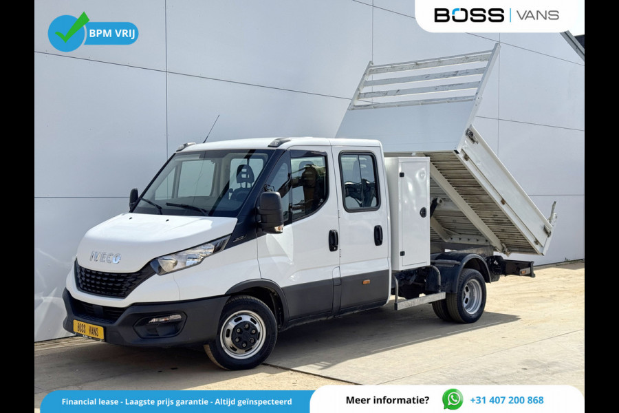 Iveco Daily 35C14 2.3 Kipper Dubbele Cabine Dubbellucht 6 Stoelen Airco Cruise Control  3,5t Trekhaak Luchtgeveerde stoel