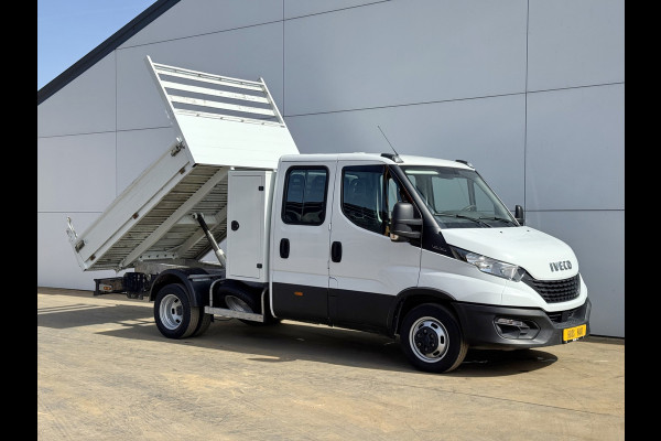 Iveco Daily 35C14 2.3 Kipper Dubbele Cabine Dubbellucht 6 Stoelen Airco Cruise Control  3,5t Trekhaak Luchtgeveerde stoel