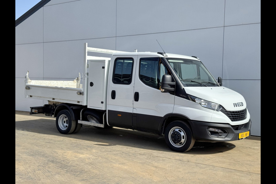 Iveco Daily 35C14 2.3 Kipper Dubbele Cabine Dubbellucht 6 Stoelen Airco Cruise Control  3,5t Trekhaak Luchtgeveerde stoel