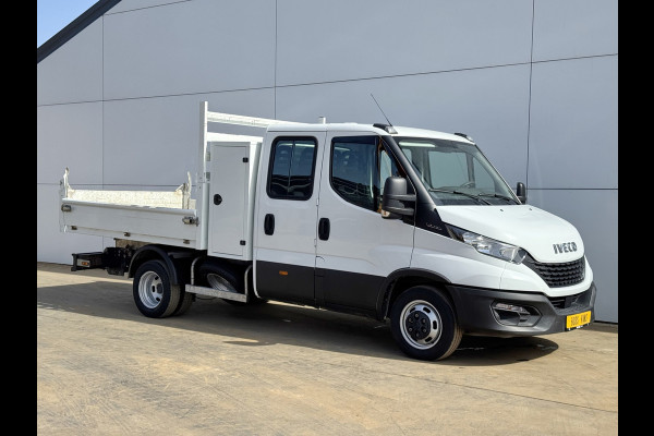 Iveco Daily 35C14 2.3 Kipper Dubbele Cabine Dubbellucht 6 Stoelen Airco Cruise Control  3,5t Trekhaak Luchtgeveerde stoel