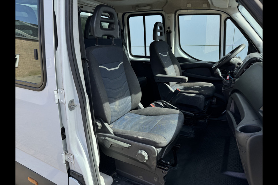 Iveco Daily 35C14 2.3 Kipper Dubbele Cabine Dubbellucht 6 Stoelen Airco Cruise Control  3,5t Trekhaak Luchtgeveerde stoel